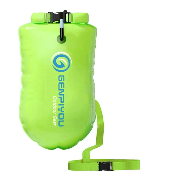 Boya de natación Almacenamiento de boya de natación Boya de espuma flotante salvavidas Bolsa de natación Flotador para Verde