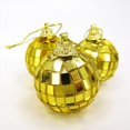 thumbnail image 1 of ? Pack of 12-40mm Mirror Disco Baubles - Christmas Tree Decorations (Gold), 1 of 2