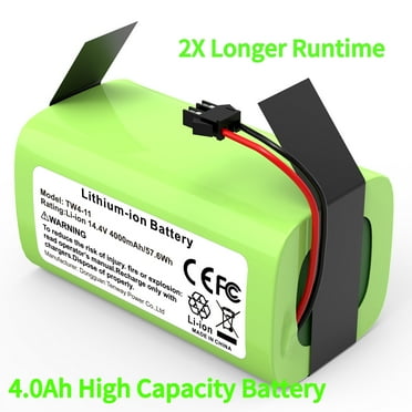 14.4V 4000mAh Battery for Eufy RoboVac 11 11S MAX 30 15T 35C TW4-11 14.4v 4.0Ah Li-ion Replacement Battery Pack