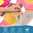 thumbnail image 3 of Yayeee Kitchen Curtains Tier Pair Light Filtering 27"x36" Rod Pocket Short Cafe Window Panel, Colorful Jars, 3 of 7