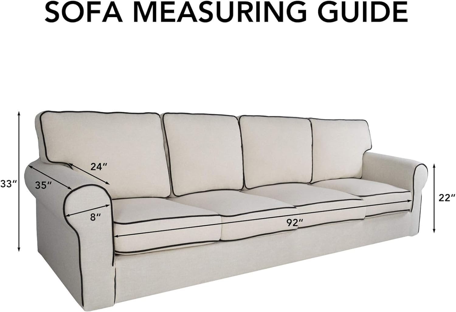 J&V TEXTILES Super Stretch Sofa Slipcover  Spandex Non Slip Soft Couch Sofa Cover, Washable Furniture Protector with Non Skid Foam and Elastic Bottom for Kids, Pets Taupe, Sofa
