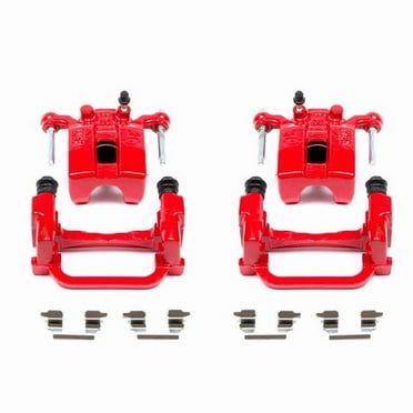 Power Stop Rear Pair of Red Powder Coated Calipers S2792A