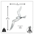 thumbnail image 6 of Americana Flying Sea Gull Wall Sculpture, Handcrafted, Cast of Fine Silver Aluminum, 18 1/2 Inches (47 cm) Long, 7 1/8" (18 cm) Wide, 6 of 6