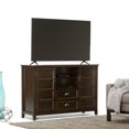 thumbnail image 2 of WyndenHall  Portland SOLID WOOD 54 inch Wide Transitional TV Media Stand For TVs up to 60 inches - 54"w x 17.5"d x 36" h Rustic Natural Aged Brown, 2 of 5