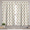 thumbnail image 2 of Ambesonne Cartoon Valance & Curtain, Pastel Colored Ladybugs, 55"x45", Multicolor, 2 of 6
