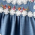 thumbnail image 6 of MEZZALL Lace Trim Girls Summer Dress With Embroidery Detail And Side Pockets Beach Holiday Party Sleeveless Fashionable Dresses, 6 of 7