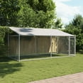 thumbnail image 6 of vidaXL Dog Cage with Roof and Door Gray 13.1'x6.6'x6.6' Galvanized Steel, 6 of 7