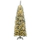 thumbnail image 1 of Costway 1,8m Árbol de Navidad Nevado Iluminado con 250 Luces LED Cálidas 500 Ramas y Base Plegable de Metal, 1 of 7