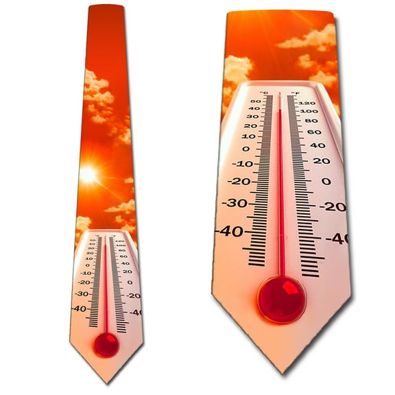 Climate Change - Hot Necktie Mens Tie by Three Rooker