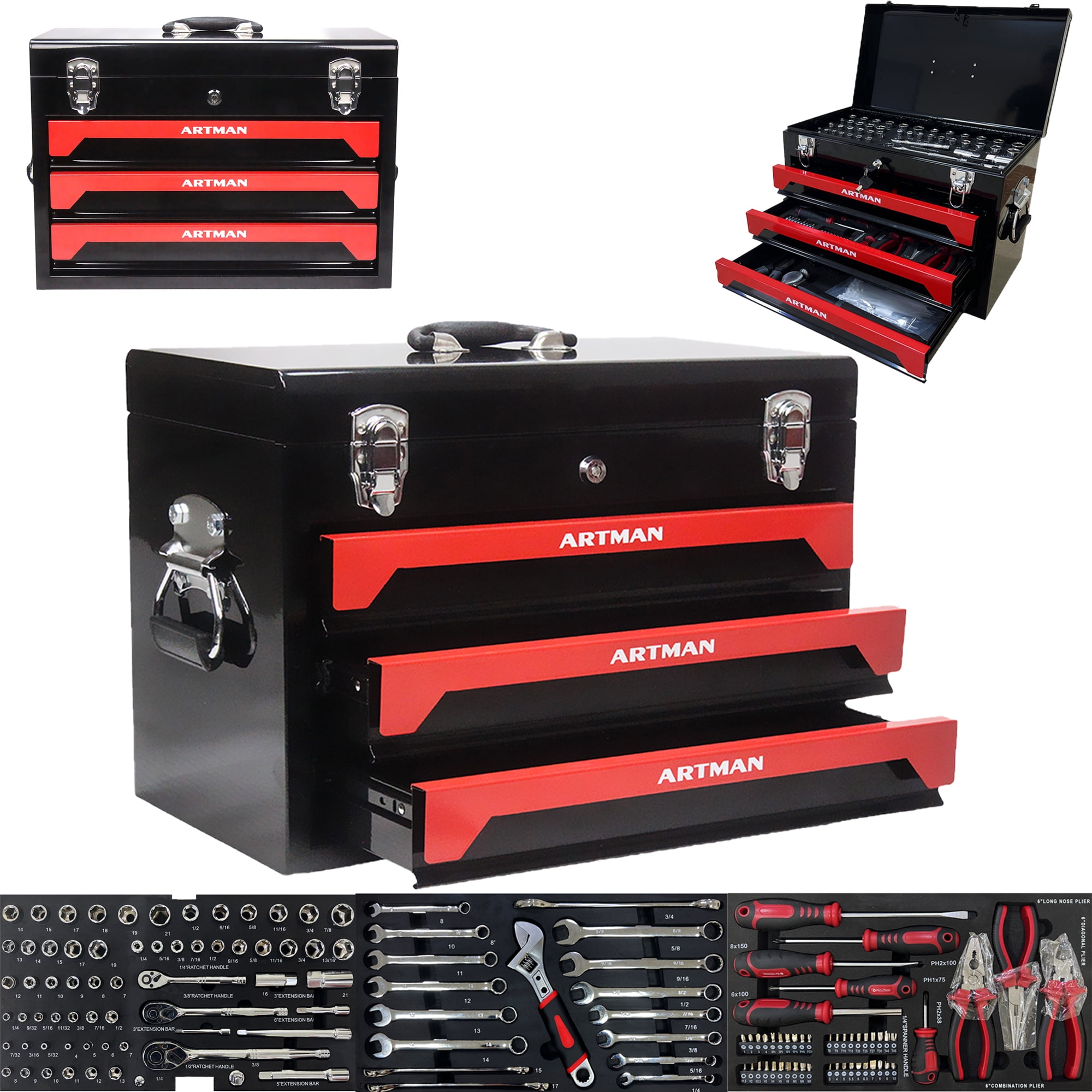 Mechanic Tool Set Seizeen Heavy Duty Tool Box Set with 339Pcs Tools