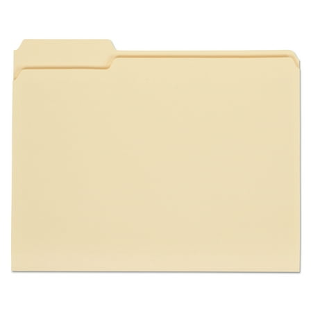 Universal Top Tab Manila File Folders, 1/3-Cut Tabs, Assorted Positions, Letter Size, 11 pt. Manila, 100/Box -UNV12113