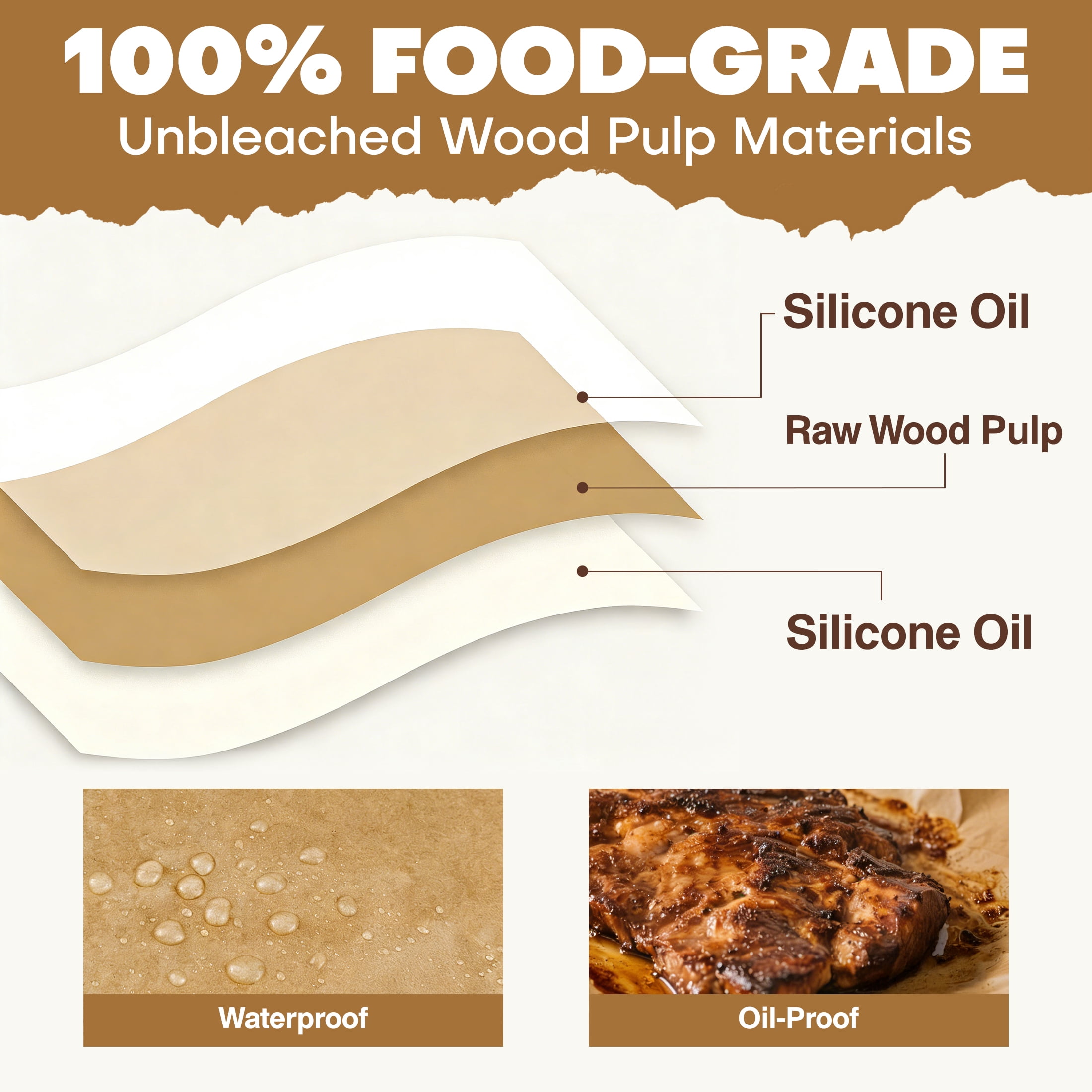 cisilov Parchment Paper Sheets for Baking 200 Count 12"x 16", Heavy Duty No-Stick Unbleached Baking Paper, Pre-cut Half Parchment Paper Sheets for Oven, Air Fryer, Microwave