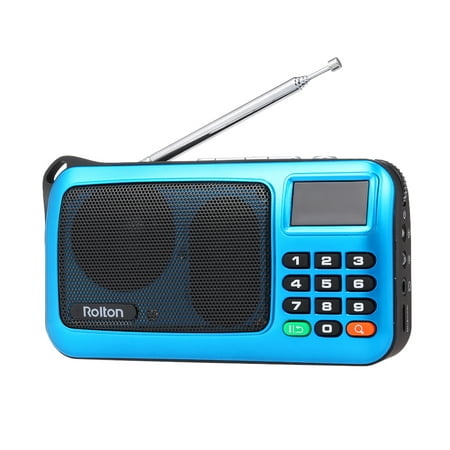 Rolton W405 FM Digital Radio Portable USB Wired Computer Speaker HiFi Stereo Receiver w/ Flashlight LED Display Support TF Music (Best Way To Play Digital Music)