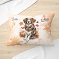 thumbnail image 3 of Hello Fall Brittany Spaniel Scarf Welcome Autumn with Leaves Pumpkins Pillow Cushion Double Sided Brittany Dog Lover Gifts Idea Throw Pillow - 00011, 3 of 4