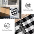 thumbnail image 3 of Buffalo Plaid Outdoor Rug 27.5''x 43.3''Black and White Checkered Rug Cotton Machine Washable Farmhouse Mat for Outdoor, Kitchen, Farmhouse, Entryway,Bathroom, 3 of 17