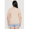 thumbnail image 5 of Womens Plus Size Fringe Trim Tee, 5 of 5