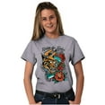 thumbnail image 3 of Break the Rules Japanese Mask Tattoo Plus Size Crewneck Graphic Tee Shirt Brisco Brands 3X, 3 of 5