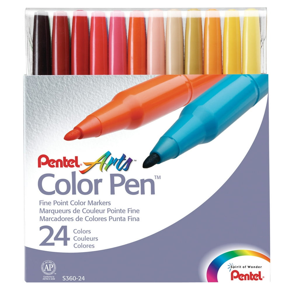 Pentel Color Pen Set, 24Colors