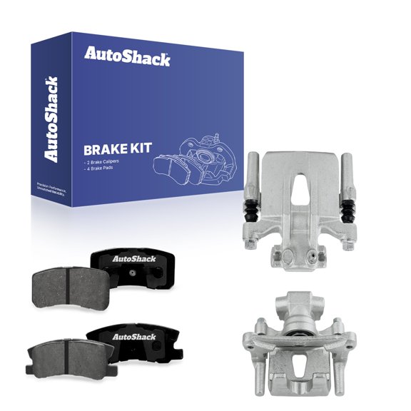 AutoShack Rear Brake Calipers   Premium Ceramic Brake Pads Replacement for 2009-2015 Mitsubishi Lancer 2007-2013 Mitsubishi Outlander 6-PC Kit
