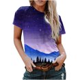 thumbnail image 1 of RKSTN T-Shirts Graphiques pour Femmes Mode Tendance Manches Courtes Chemises Rétro Col Rond Hauts Amples Blouse T-Shirts, 1 of 7