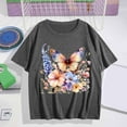 thumbnail image 2 of Floruhand Women's Vintage T Shirts Graphic Tees Summer Short Sleeve Casual Crewneck Basic Tunic Tops Trendy, 2 of 4