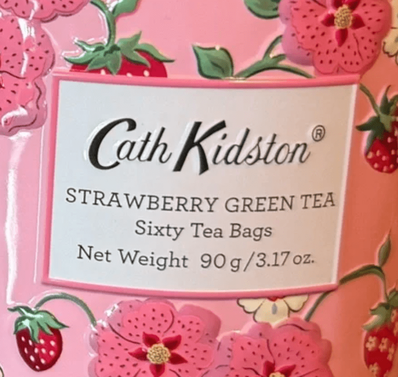 Cath Kidston Strawberry Green Tea Collector Tin (Strawberry) with 60 servings 1.5g Tea Bags