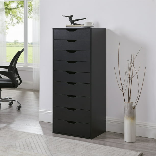 Bianca 9Drawer Office Storage by Naomi HomeColorBlack