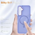 thumbnail image 5 of TJS for Samsung Galaxy S24 Phone Case, Magnetic Ring Translucent Protective Cover for Samsung S24 (Purple), 5 of 5