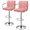Pink, variant on OSM 2-Pack Swivel Bar Stools with Back & Armrests, Adjustable Height Counter Stool, Modern Faux Leather Kitchen Barstool Set, Pink