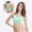 Green, variant on Sports Bras for Women Lightweight Quick Drying Solid Color Bras for Women Sports Bras for Women Light Impact Molded Cup Strap Sports Bra with Sewn in Pads U-Neck Beach Sports Run Summer