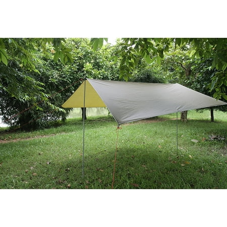 Portable Lightweight Waterproof Survival Tarp Shelter Suitble for 3 to 4 Person 9.5 by 9.5 Foot with 6 Rings AsOutdoor Rain Tarp Tent Tarp.., By (Best Lightweight Survival Tent)