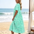 thumbnail image 7 of TaTaai Women's Summer Floral Short Sleeve Dress with Round Neckline and Breathable Relaxed Fit Gift, 7 of 7