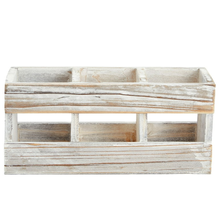 Juvale 3 Compartment Wooden Desk Organizer Caddy For Home And Office  Supplies, Accessories For Farmhouse Classroom Decor, 9.5 X 4.25 In : Target
