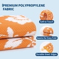 thumbnail image 6 of 6x9 Orange&White Outdoor Rug Waterproof Reversible, Floral Plastic Straw Patio Rug, Foldable Outdoor Area Rug for RV Camping, Picnic, Beach, Balcony, Deck & Garden 6x9 Orange&White, 6 of 9