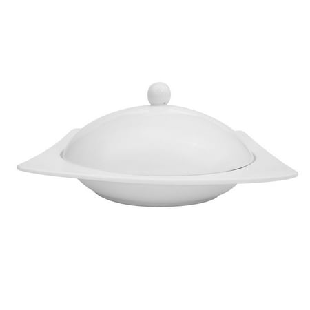 

Square Pasta Bowl W/ Lid 20 Oz. 10 Porcelain Super White 6 packs