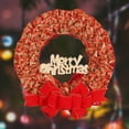 thumbnail image 6 of Christmas Sign Wreath Decorative Ornaments Hanging Garland Door Wreaths for Xmas Aureate Red 36cm, 6 of 8