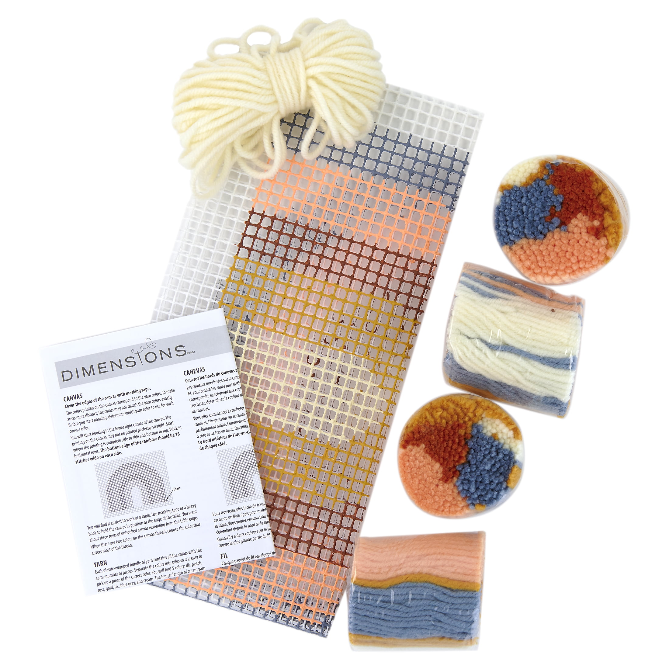 DIMENSIONS RAINBOW LATCH HOOK KIT