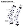 thumbnail image 2 of Naloa Lavender Flowers Thigh High Socks Extra Long Stretchy Sock Women Over Knee High Opaque Stocking Daily Wear, 2 of 6