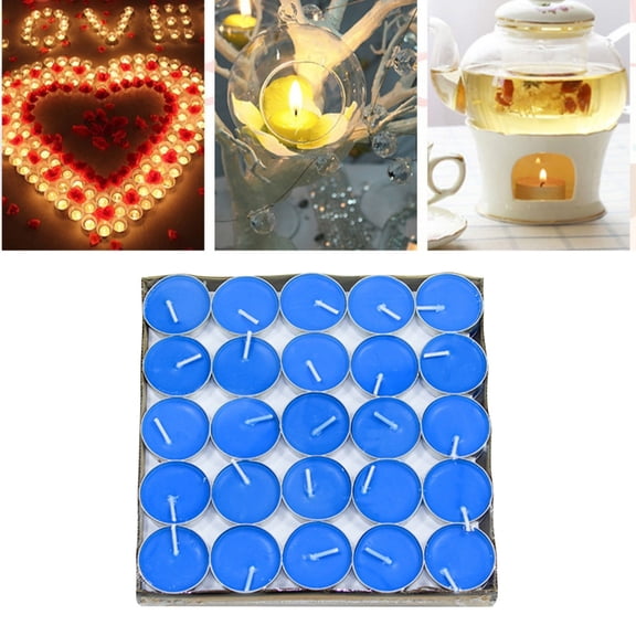 50 Pack Tea Light Candles, 2 Hours Long Burning Paraffin Wax Tealight Candles for Wedding, Birthday, Party, Centerpiece and Holiday Decorations