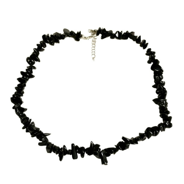 Guardurnaity Collar de diseño único de aleación, fácil de combinar con otros accesorios, collar para mujer, collar de piedra, collar para mujer Ropa, zapatos y accesorios Miscelánea negro 1