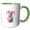Green/White, variant on 3drose, Gorgeous Letter T. Floral Monogram, Decorated with Rose Flowers Art, 11oz Mug