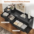 thumbnail image 5 of Farmhouse 10 Drawer Dresser with Vintage Metal Handles,Rustic Storage Cabinet,Tall Wood Dressers Chest of Drawer for Dressing Room, Closet, Bedroom, Living Room, Study Room,Black, 5 of 8