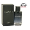 Sauvage by Christian Dior Eau De Toilette Spray 3.4 oz for Men (Package of 2)