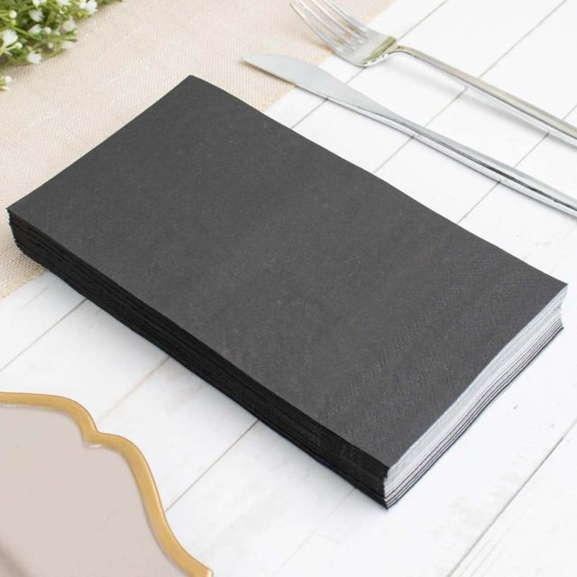 HLONK 50 Pack | 2 Ply Soft Orange Dinner Party Paper Napkins Wedding Reception Cocktail Beverage Napkins