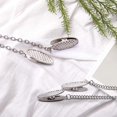 thumbnail image 4 of Pcs servilletas cadena flexible correa de cuello de cordón para adultos mayores niños de 19 pulgadas plata Feliz Sencillez, 4 of 5