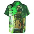 thumbnail image 6 of Apex Legends Octane Casual Short Sleeve Shirt Lapel Collar Shirt Summer Beach Shirt XS, 6 of 8
