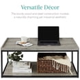 thumbnail image 5 of Best Choice Products 44in 2-Tier Rectangular Tray Top Coffee Table,  Accent Furniture w/ Metal Frame,  Shelf - Gray, 5 of 7