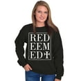 thumbnail image 4 of Redeemed Cross Christian Faith Sweatshirt for Men or Women Brisco Brands S, 4 of 6