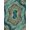 Teal Orange Gold, Pattern 15, variant on ODIKA 8'x10' Washable Area Rug Non-Shedding, Easy Care, Turquoise Flowing Veined Featuring Interlocking Ripples Orange for King Size Bedroom Under Bed, Master Suite
