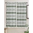 thumbnail image 5 of Vintage Bohemia Bathroom Window Curtain, Minimalist Abstract Geometric Art Green Light Filtering Coffee Kitchen Curtains, Bedroom Living Room Curtains 2 Panel 84"x63", 5 of 6